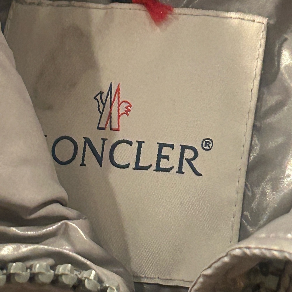 Moncler Shiny Gray Puffer Coat - Picture 7 of 7